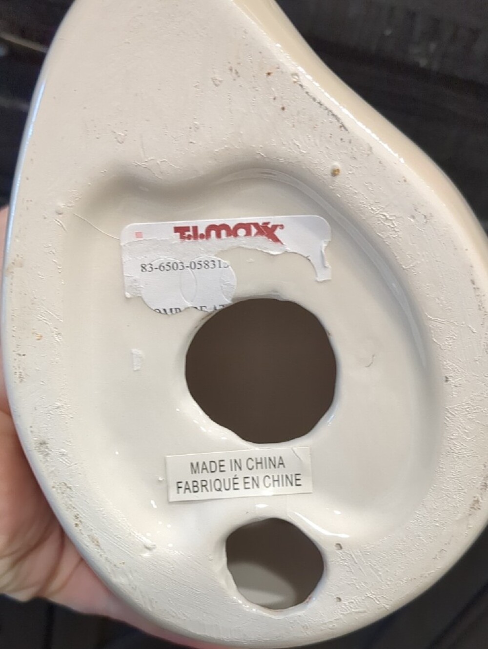 T.J.Maxx Iridescent Cream Ceramic Ghost 9.5 Inch Figure Manufacturing Defects** - Picture 7 of 10